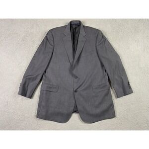 Brooks Brothers Suit Jacket 46 R Gray Wool Striped Luxury Designer Regent 1818